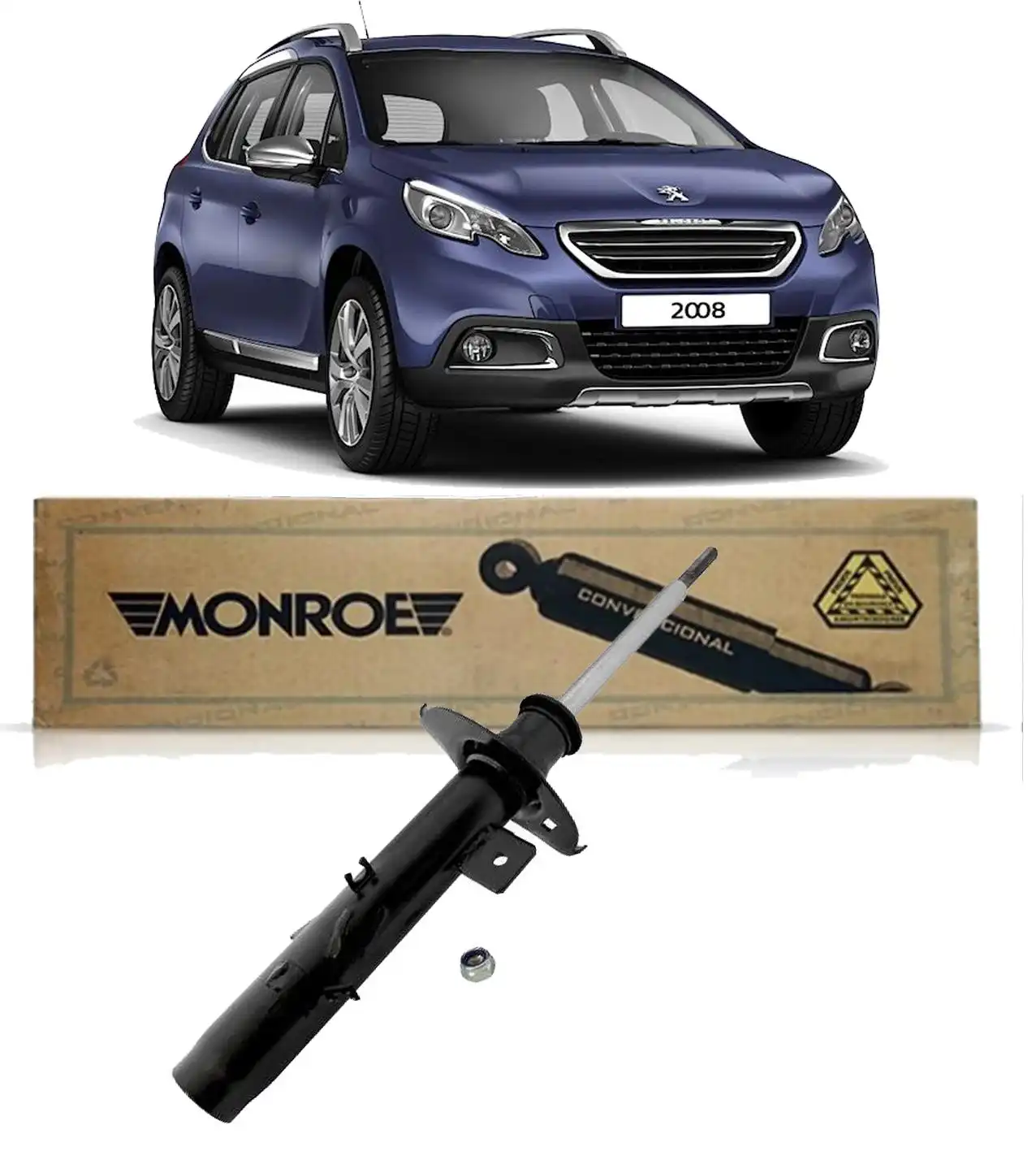 AMORTECEDOR DIANTEIRO CITROEN C3 2013 A 2021 ESQ AUTOMATICO