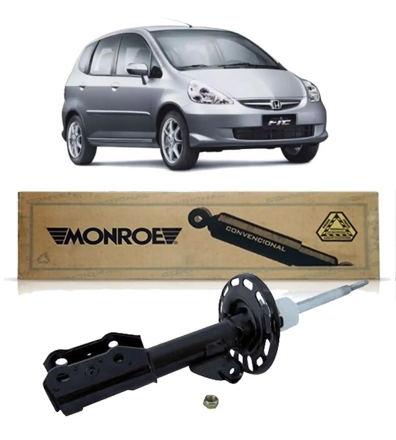 AMORTECEDOR DIANTEIRO HONDA FIT 2003 A 2008 DIREITO