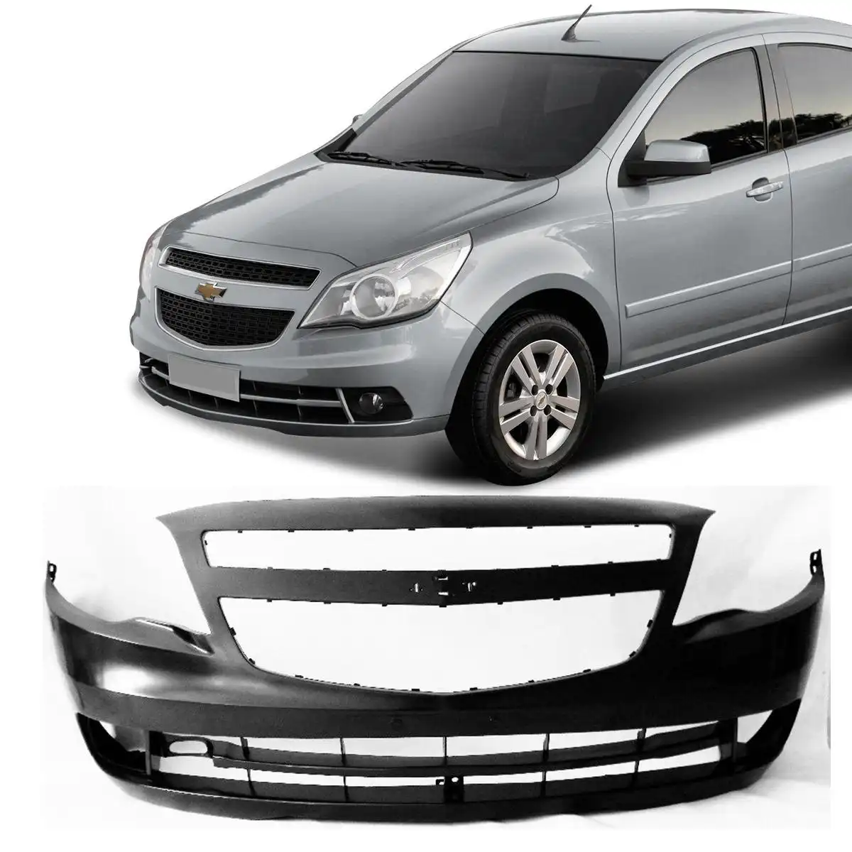 PARACHOQUE DIANT AGILE 09/13 PRETO LISO C/ FAROLETE