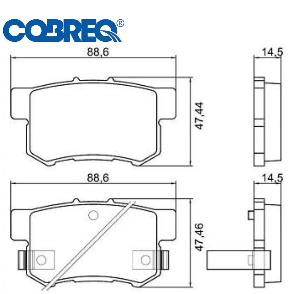 PASTILHA FREIO TRASEIRA HONDA NEW CIVIC 2006 A 2011