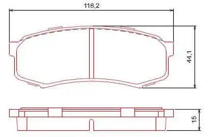 PASTILHA FREIO TRASEIRA MITSUBISHI PAJERO FULL 3.2 2008/