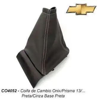 SANFONA ALAVANCA CAMBIO ONIX 2013/ PRETA/CINZA C/ BASE PRETA