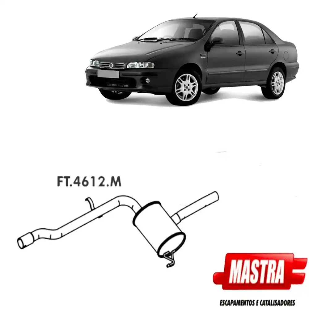 SILENCIOSO INTERMEDIARIO FIAT MAREA 2.0 2.4 20V 1999 A 2007