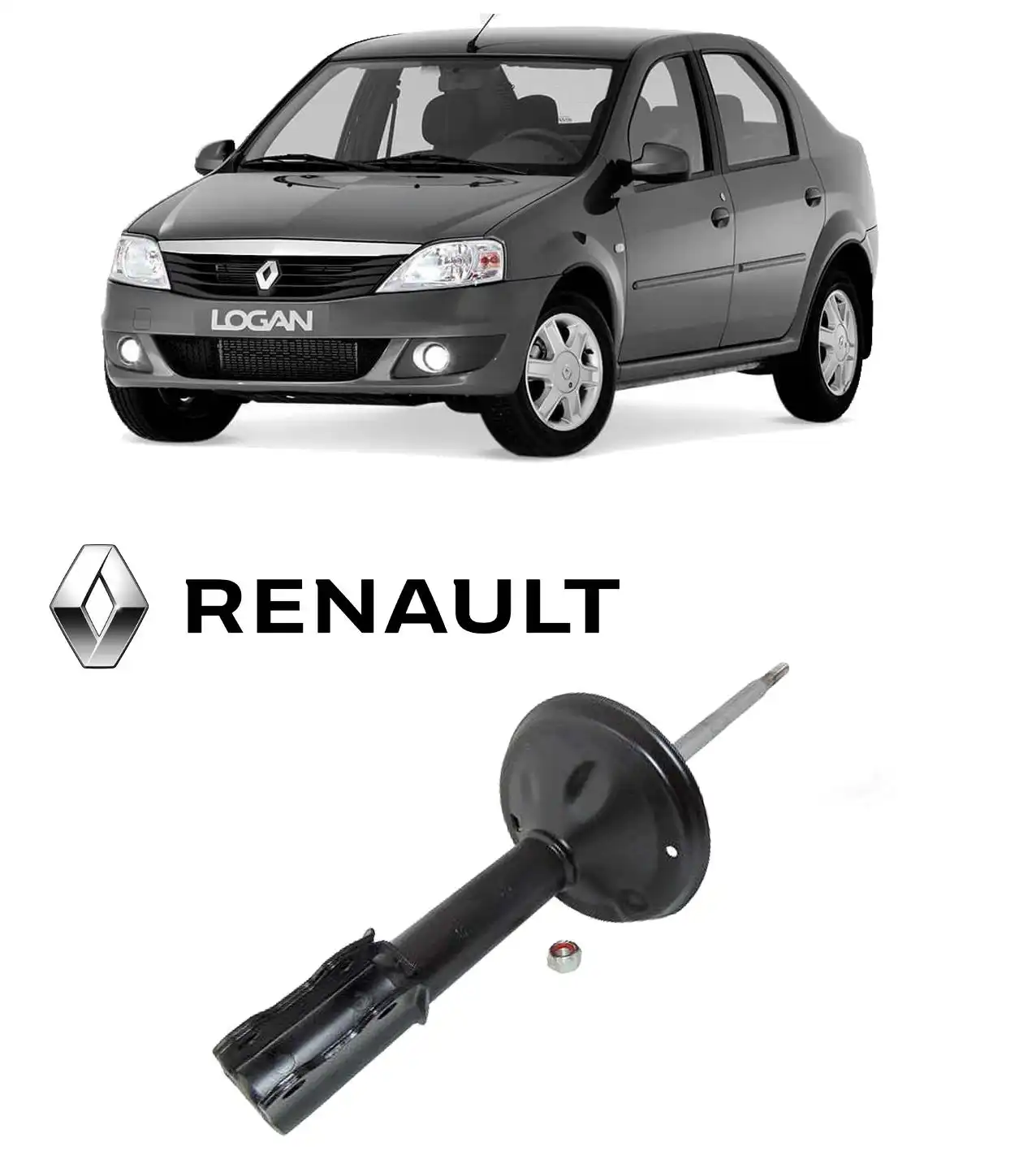 AMORTECEDOR DIANTEIRO RENAULT LOGAN 2007 A 2013