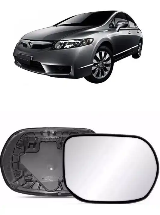 VIDRO ESPELHO HONDA NEW CIVIC 06/ ESQ C/CARCACA