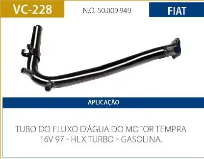 TUBO REFRIGERACAO MOTOR FIAT TEMPRA 2.0 16V 1997 A 1999