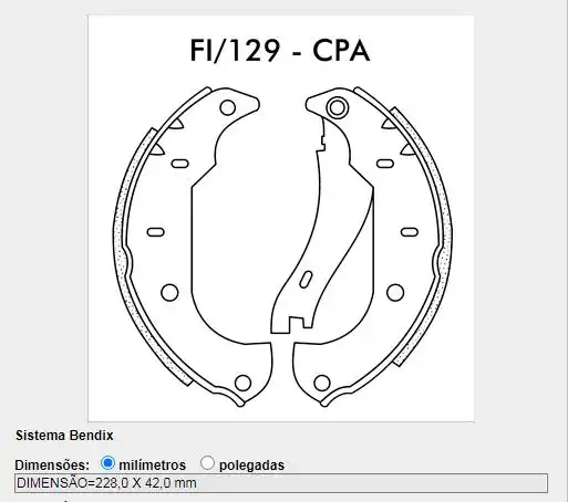 SAPATAS FREIO FIAT PALIO WEEKEND 97/00 TEMPRA FIORINO SIST B