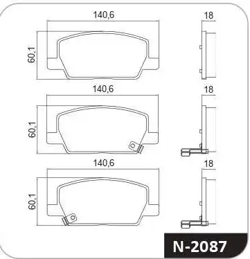 PASTILHA FREIO DIANTEIRA TRACKER 1.4 16V 2017 ACIMA