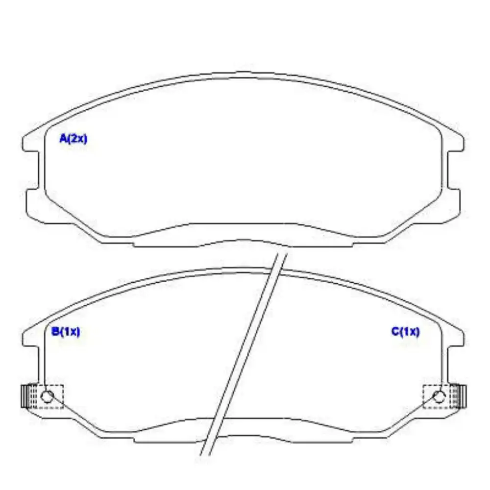 PASTILHA FREIO DIANTEIRA HYUNDAI SANTA FE 2.0 2001/