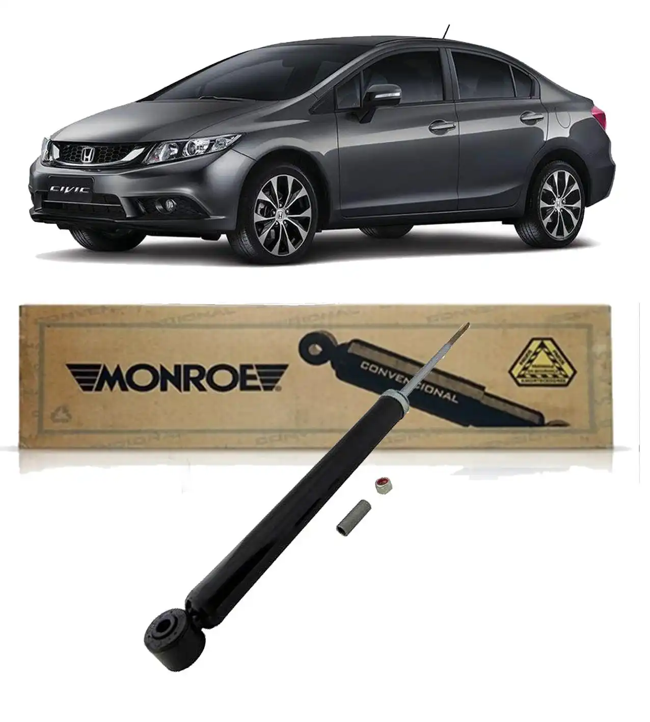 AMORTECEDOR TRASEIRO HONDA CIVIC 2012 A 2016