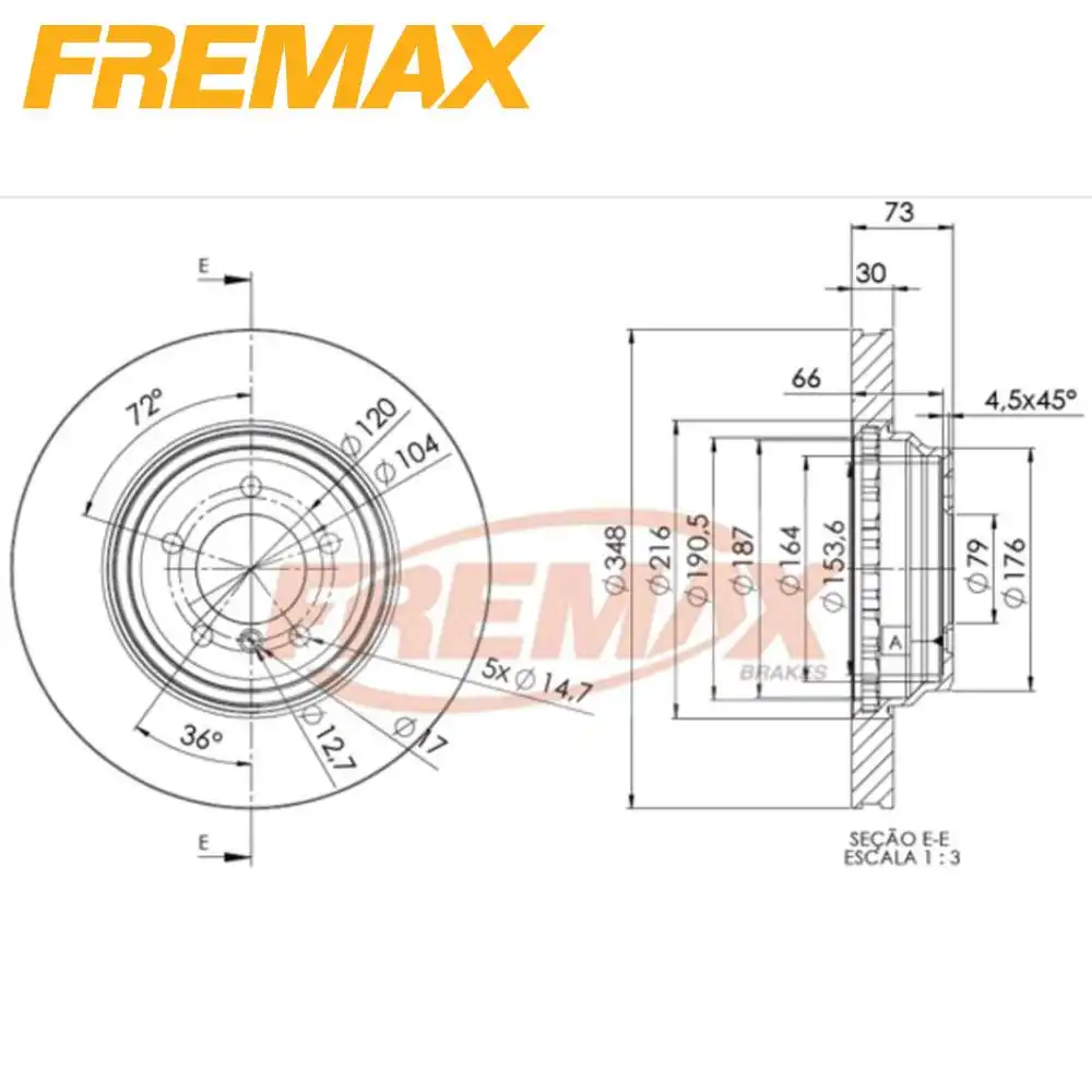 DISCO FREIO DIANTEIRO BMW X1 2.0 16V 2010 A 2018 VENTILADO