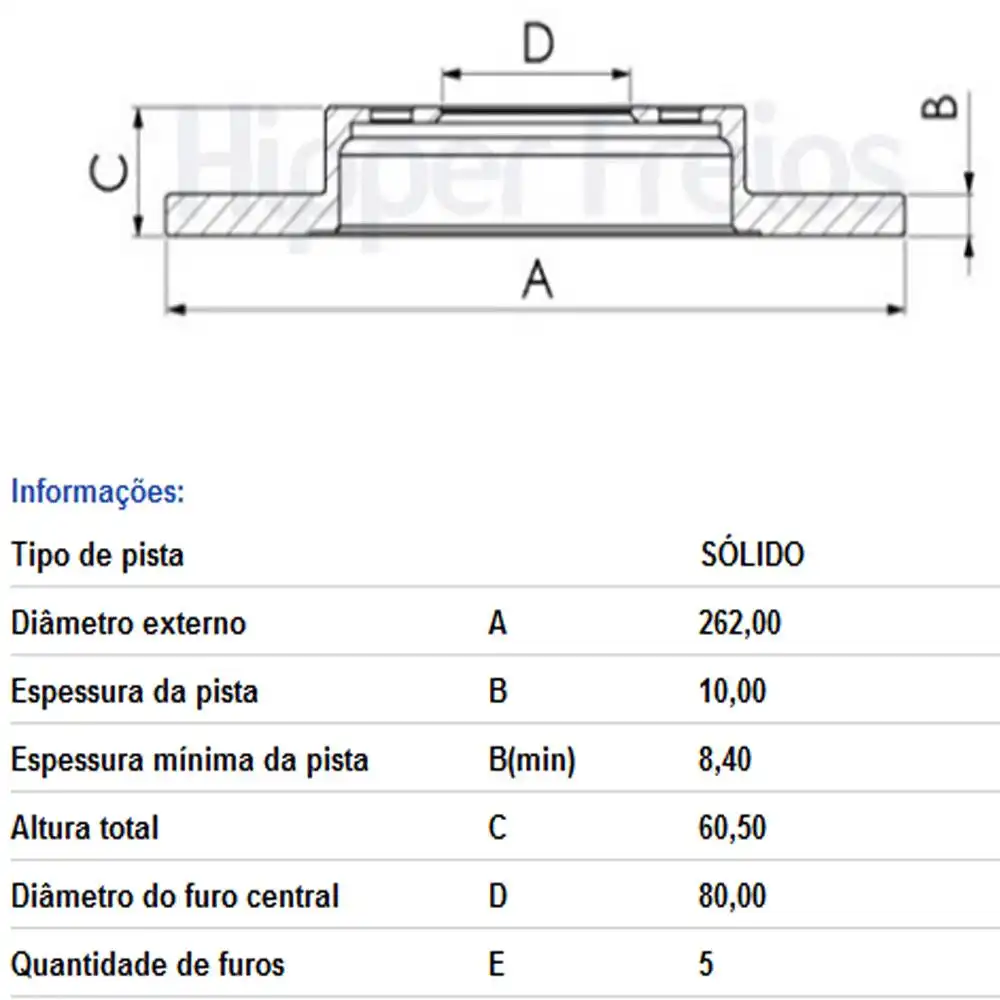 DISCO FREIO TRASEIRO MITSUBISHI LANCER 2.0 2010 ACIMA