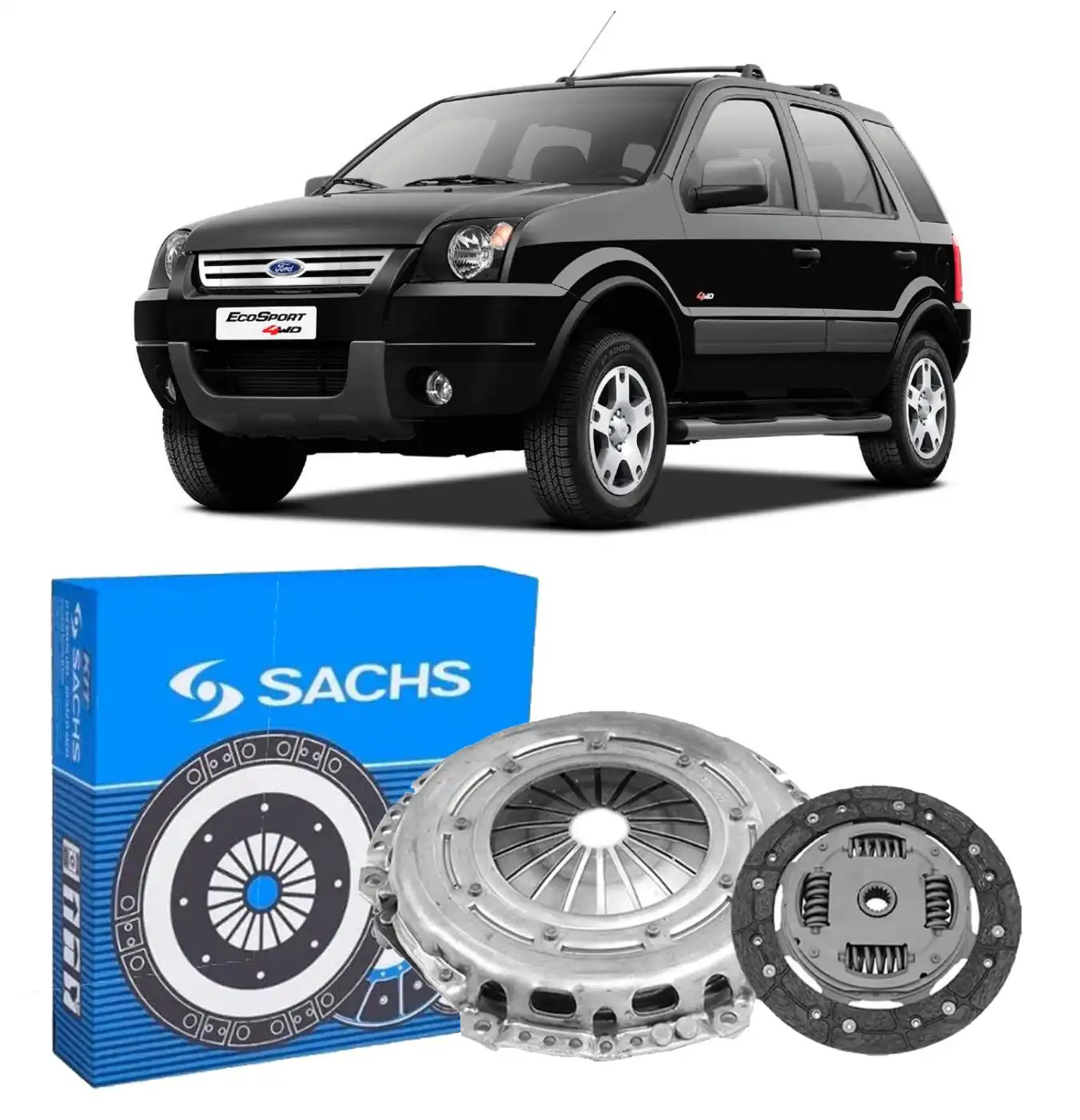 KIT EMBREAGEM ECOSPORT 2.0 16V 4X4 2003 A 2012 SEM ROLAMENTO