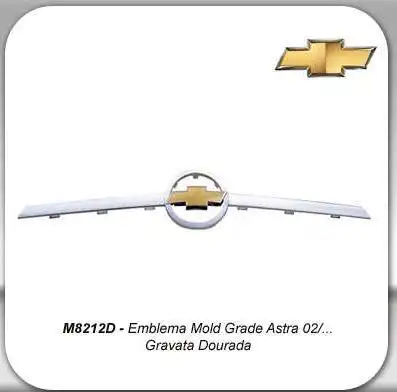 EMBLEMA GRADE ASTRA 2002 EM DIANTE GRAVATA DOURADA
