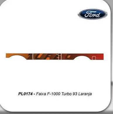 FAIXA LATERAL F-1000 93  TURBO  LARANJA