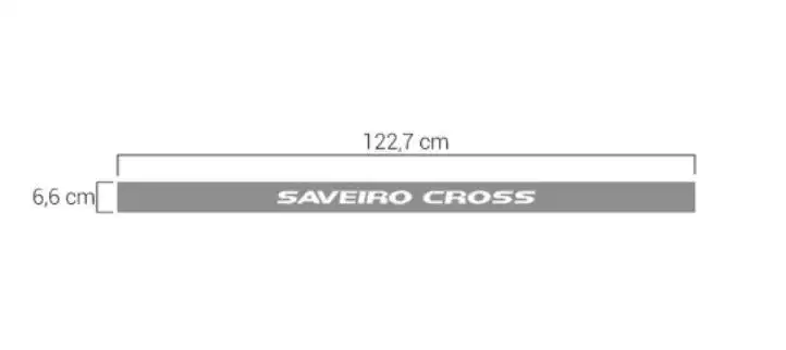 FAIXA TAMPA TRAS SAVEIRO CROSS GV VI VII PRATA