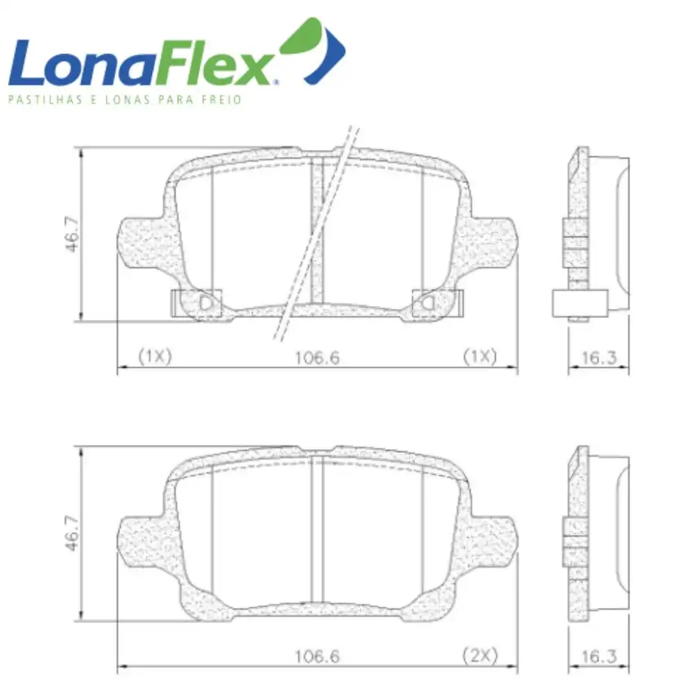 PASTILHA FREIO TRASEIRA CRUZE 1.4 16V 2017 A 2023