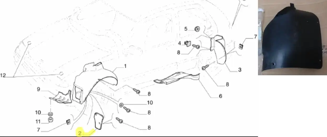 PROTETOR PARALAMA DIANT FIAT PALIO 96/00 DIR PTE DIANT