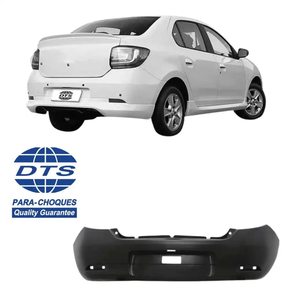 PARACHOQUE TRASEIRO LOGAN 2014 A 2019 PRETO LISO