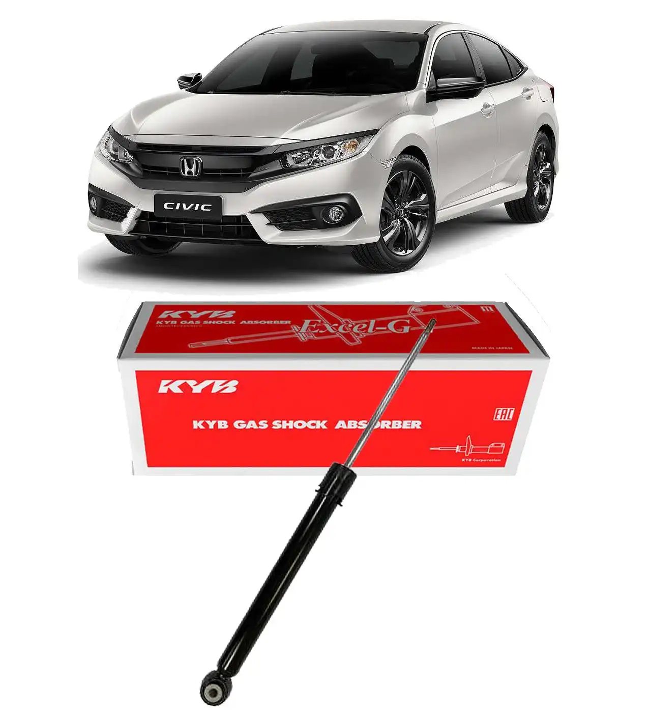 AMORTECEDOR TRASEIRO HONDA CIVIC 2017 A 2021