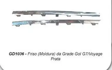 FRISO MOLDURA GRADE PARACHOQUE GOL GVII PRATA