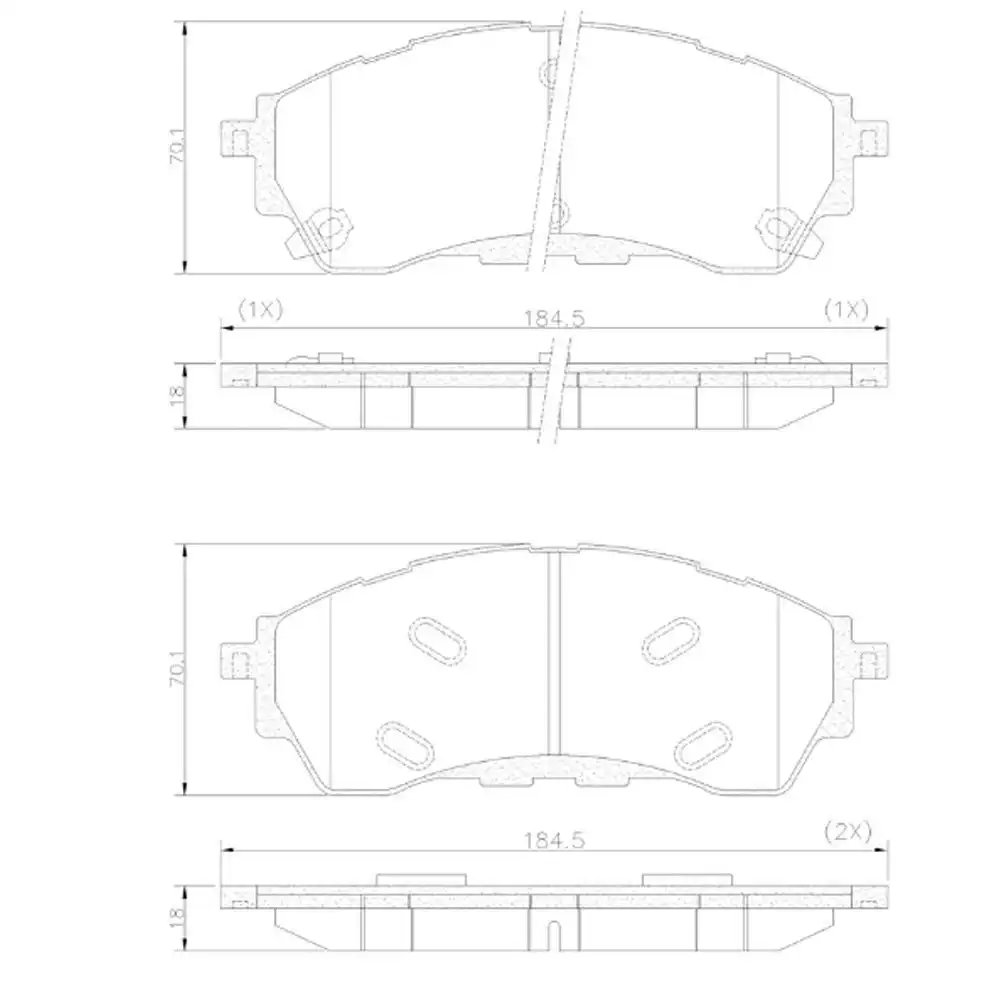 PASTILHA FREIO DIANTEIRA RANGER 3.0 24V 2024 EM DIANTE