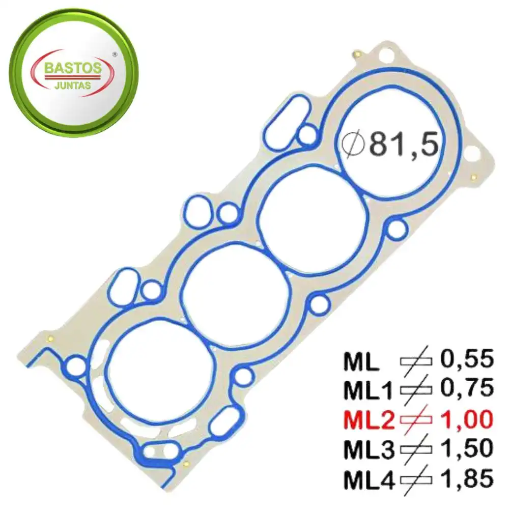 JUNTA CABECOTE TOYOTA COROLLA 1.6 1.8 16V 2003 A 2010 METAL