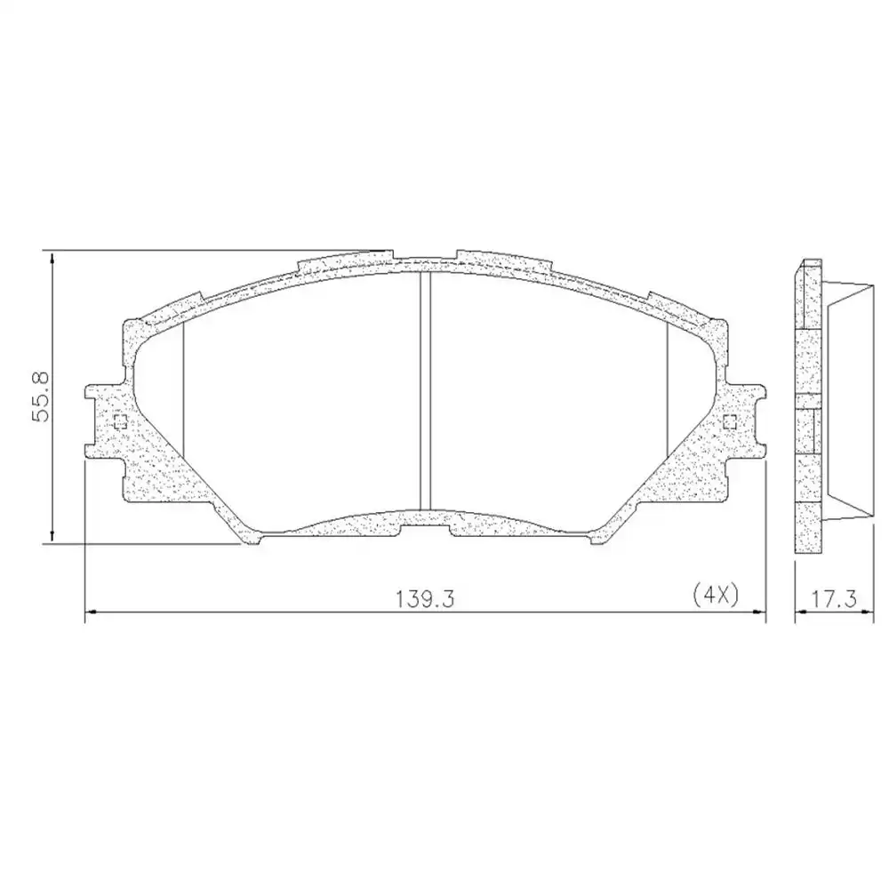 PASTILHA FREIO DIANTEIRA RAV4 2.4 2005 A 2013