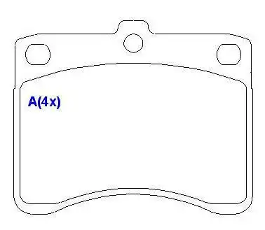 PASTILHA FREIO DIANTEIRA ASIA TOWNER 1993/