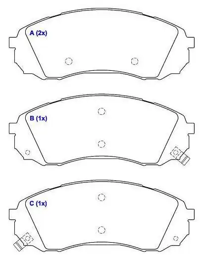 PASTILHA FREIO DIANTEIRA KIA GRAND CARNIVAL 3.8 2007/