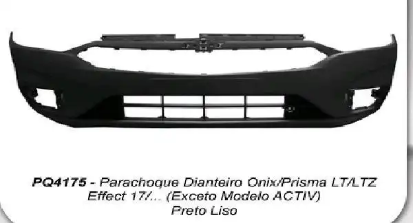 PARACHOQUE DIANT ONIX 2017 A 2019 PRETO LISO