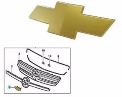 EMBLEMA GRADE MERIVA 07/08 DOURADO