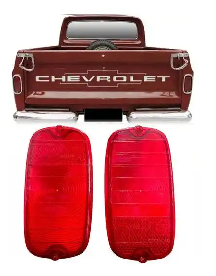 LENTE SINAL TRAS C-10 CHEVROLET BRASIL VERMEL