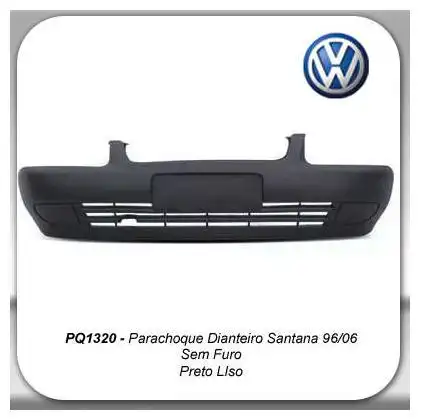 PARACHOQUE DIANT SANTANA 98/06 PRETO LISO P/ PINTURA S/FURO