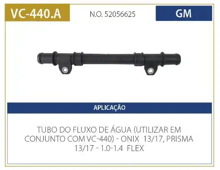 TUBO REFRIGERACAO MOTOR ONIX 1.0 1.4 2013 A 2020 - AQUECEDOR