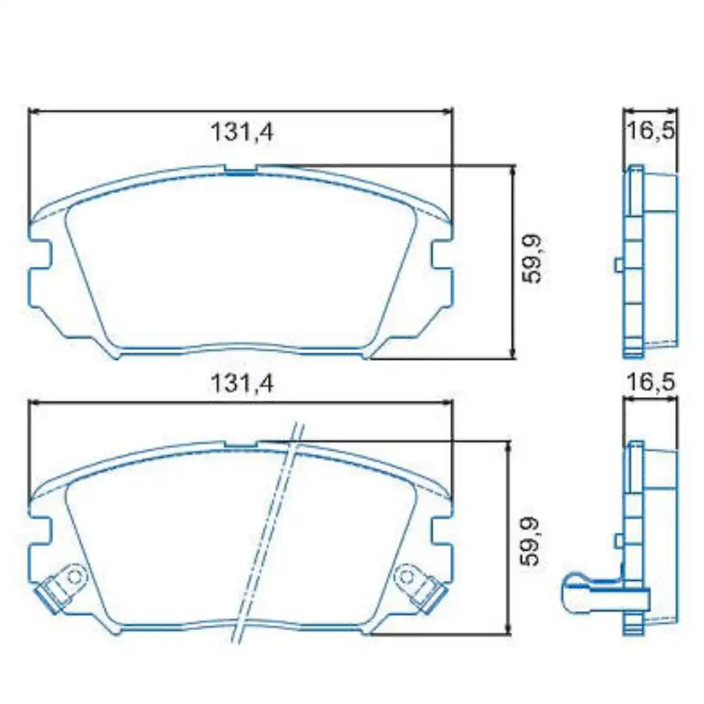 PASTILHA FREIO DIANTEIRA HYUNDAI AZERA 3.3 V6 2007 A 2011