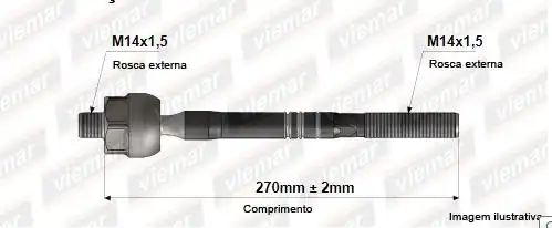 BARRA AXIAL FIAT PALIO 2001 A 2016 DIR. HIDRAULICA