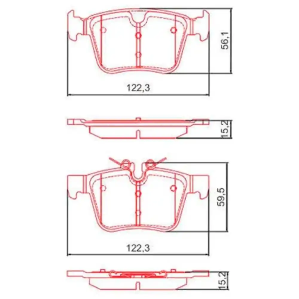 PASTILHA FREIO TRASEIRA LAND ROVER DISCOVERY SPORT 2.0 2.2