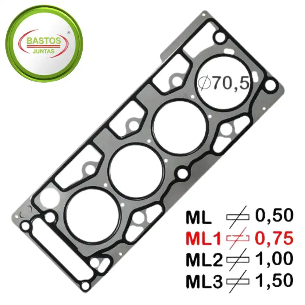 JUNTA CABECOTE FIESTA 1.0 8V ZETEC ROCAM 2000 A 2014 CHAPA