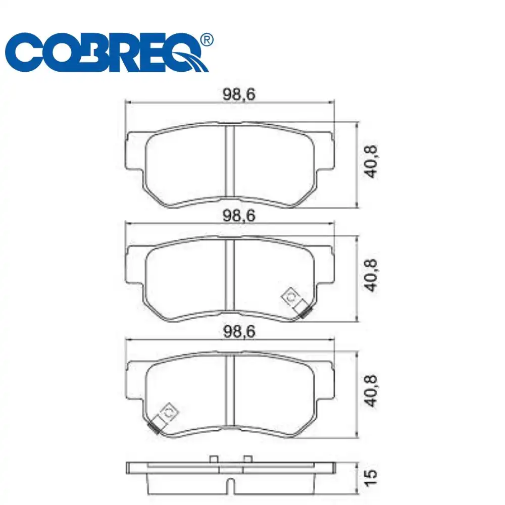 PASTILHA FREIO TRASEIRA HYUNDAI AZERA 3.3 2006 A 2011