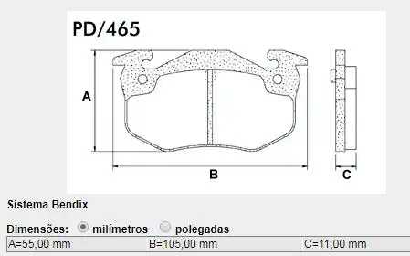 PASTILHA FREIO TRASEIRA RENAULT MEGANE 2.0 16V 1996/