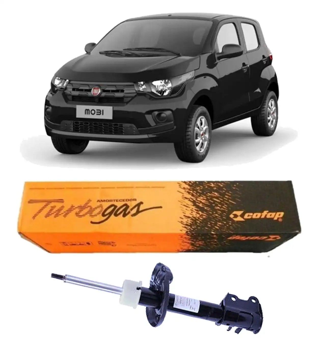 AMORTECEDOR DIANTEIRO FIAT MOBI 2016 A 2021 DIR. S/ BARRA