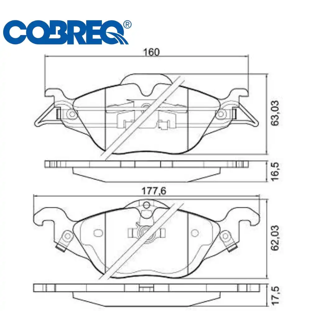 PASTILHA FREIO DIANTEIRA ASTRA 1999/ 1.8 2.0 8V ARO 14