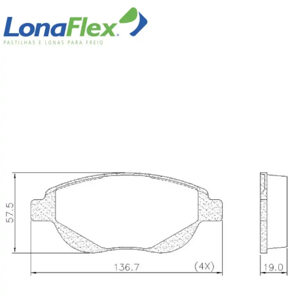 PASTILHA FREIO DIANTEIRA CITROEN C4 2.0 16V 2009 A 2015