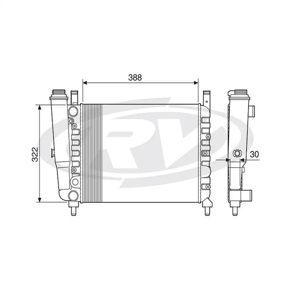RADIADOR FIAT UNO 1.0 1.3 1.5 1985 A 1993 SEM AR