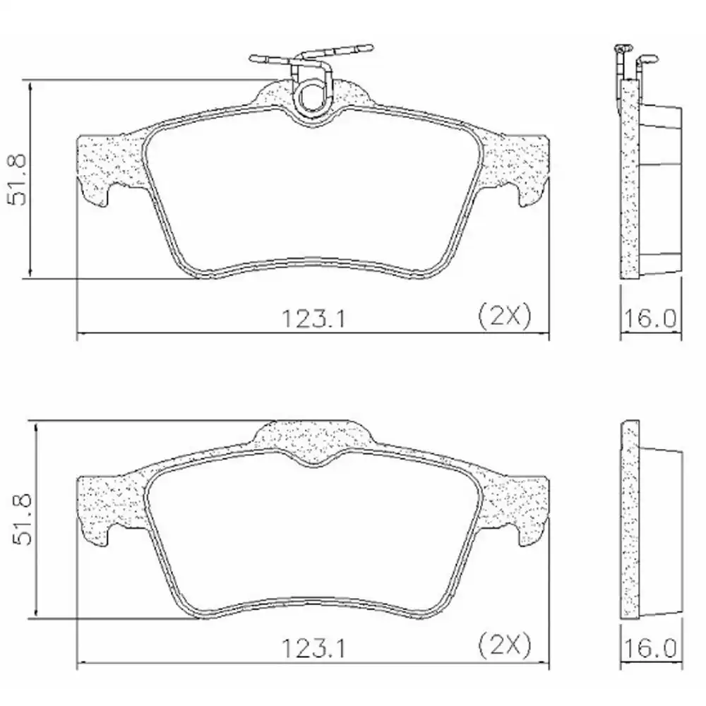 PASTILHA FREIO TRASEIRA FOCUS 1.6 16V 2008 A 2019