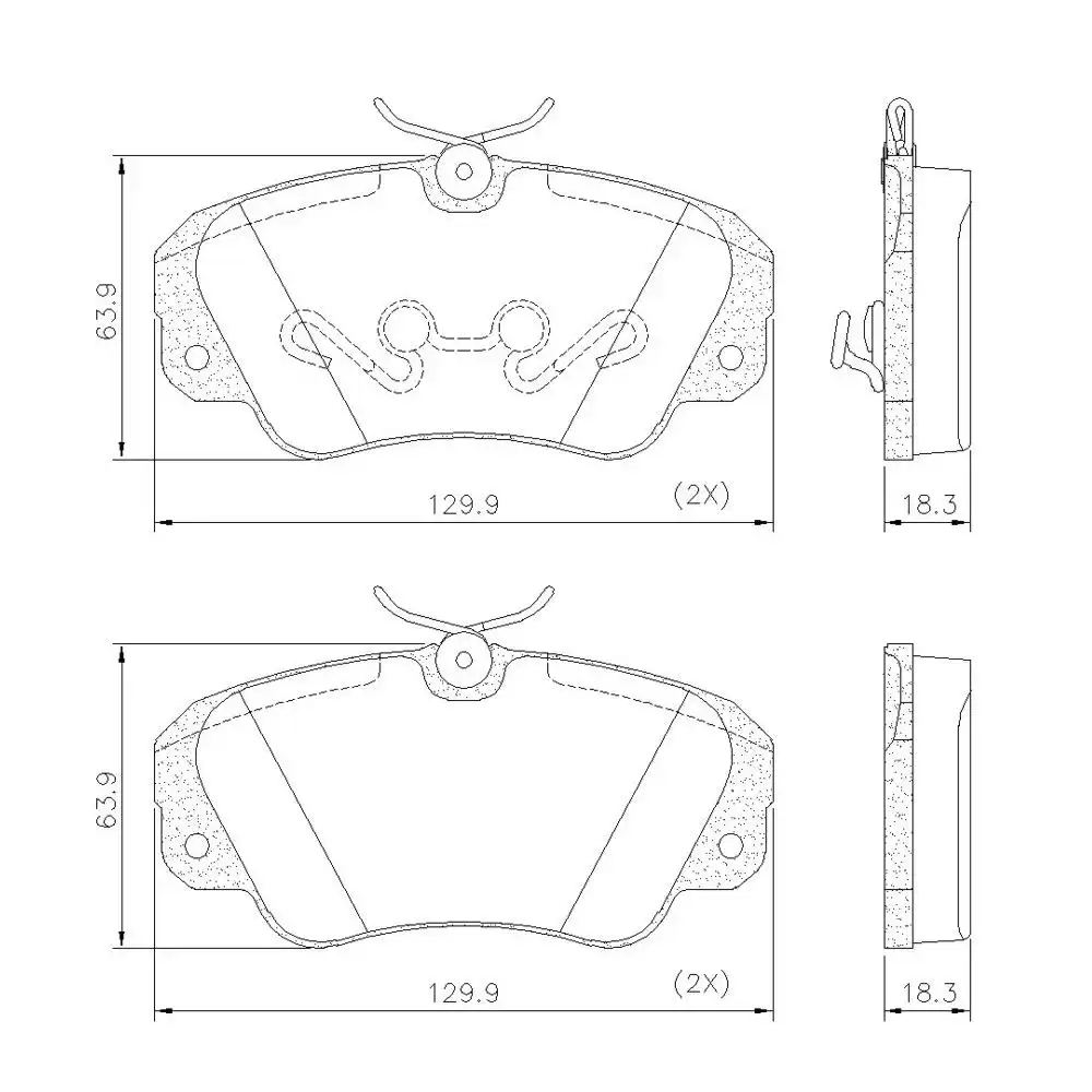 PASTILHA FREIO DIANTEIRA OMEGA SUPREMA 3.0 4.1 /1998
