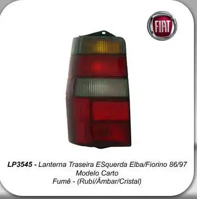 SINAL TRAS FIAT FIORINO ELBA 1986 A 1997 ESQ FUME