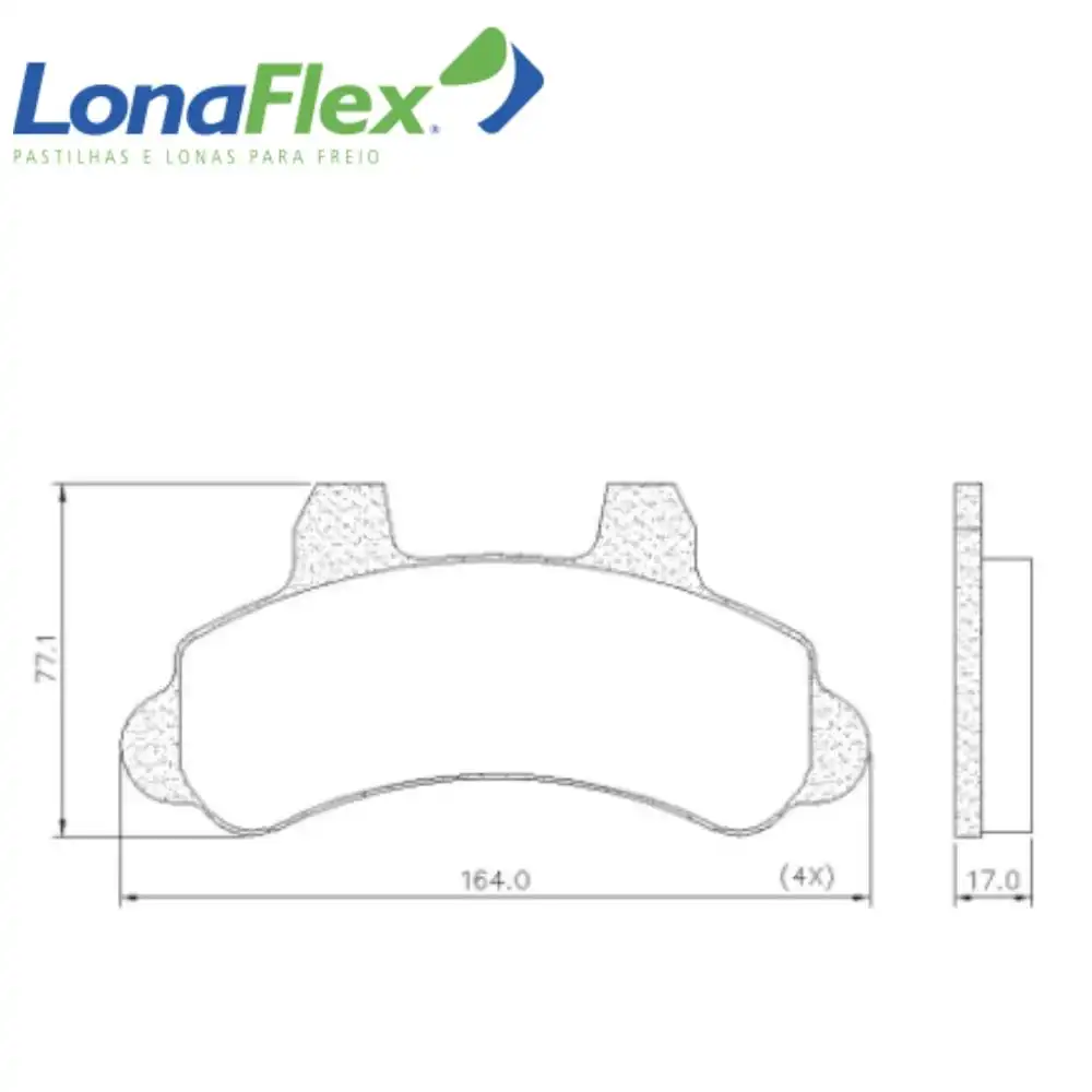 PASTILHA FREIO DIANTEIRA D-20 1994/ SISTEMA BENDIX