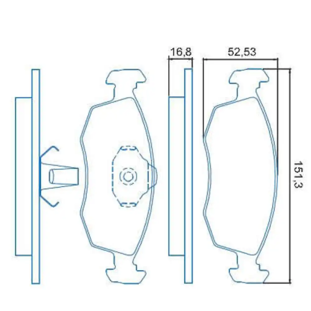 PASTILHA FREIO DIANTEIRA FIAT IDEA 1.4 1.8 2002/